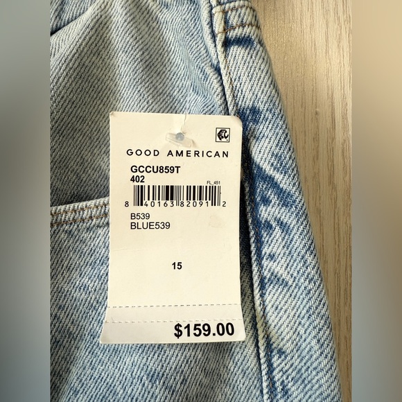 Good American GOOD CLASSIC HIGH RISE JEANS GCCU859T BLUE539 Size 15 NWT - Picture 3 of 4